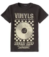 Originality Big Girls 7-16 Short Sleeve Vinyl Record OS T-Shirt