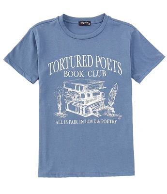 Originality Big Girls 7-13 Short Sleeve Tortured Poets Book Club T-Shirt