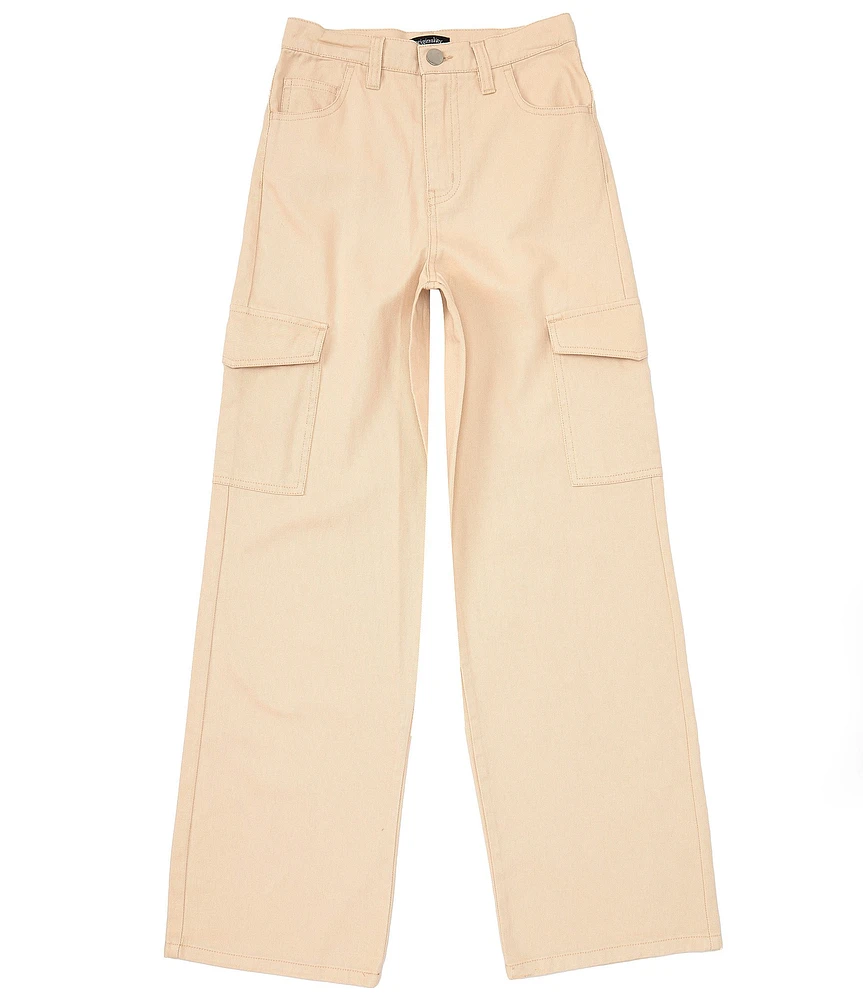 Originality Big Girls 7-16 Cargo Pocket Twill Pant