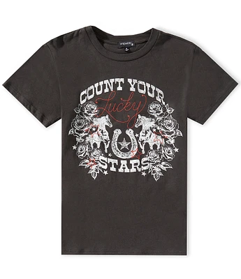 Originality Big Girls 7-16 Count Your Lucky Stars Graphic T-Shirt
