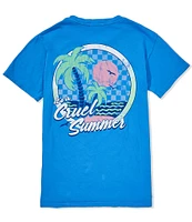 Originality Big Girls 7-16 Cruel Summer Palm Tree Graphic Oversized T-Shirt