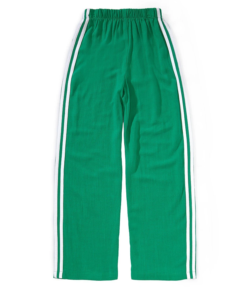 Originality Big Girls 7-16 Double-Side-Stripe Linen-Blend Track Pants