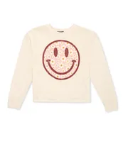 Originality Big Girls 7-16 Long-Sleeve Smiley Face Graphic T-Shirt