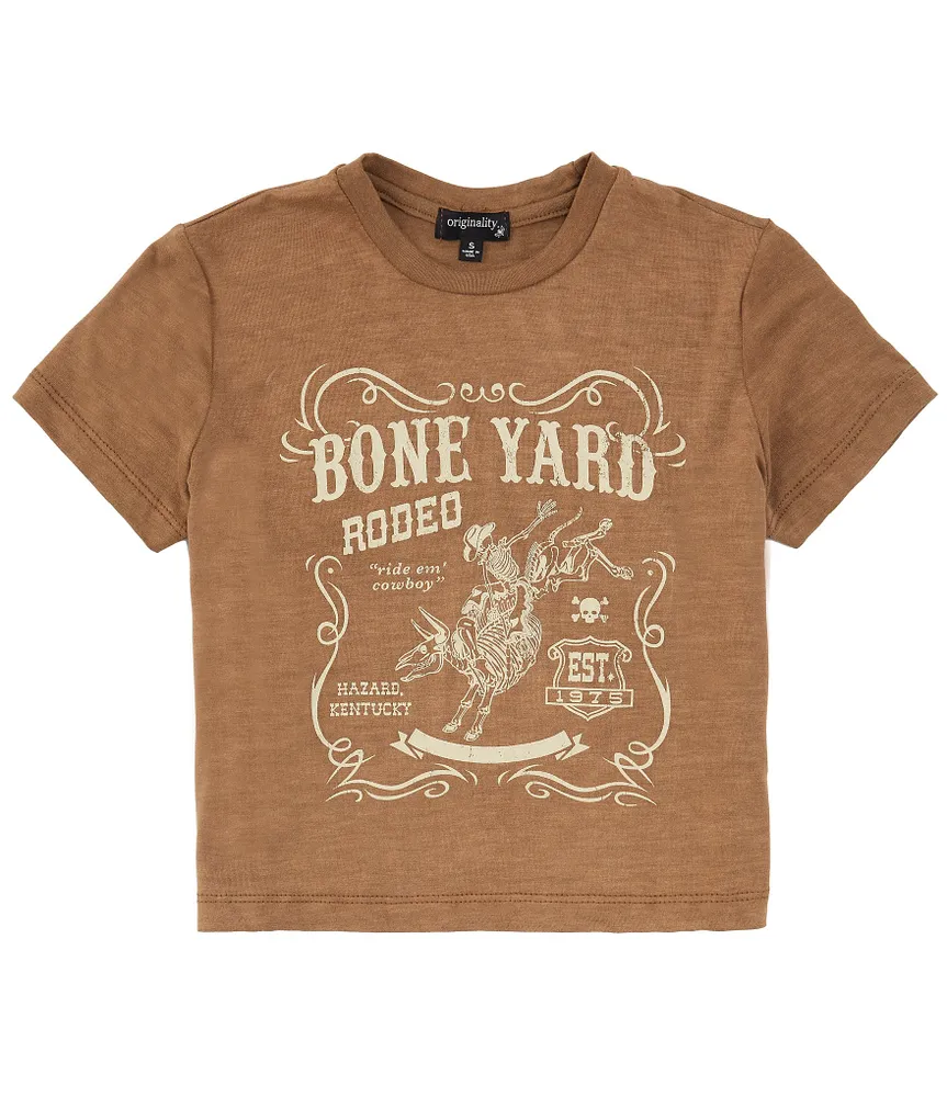 Originality Big Girls 7-16 Short Sleeve Bone Yard Rodeo T-Shirt