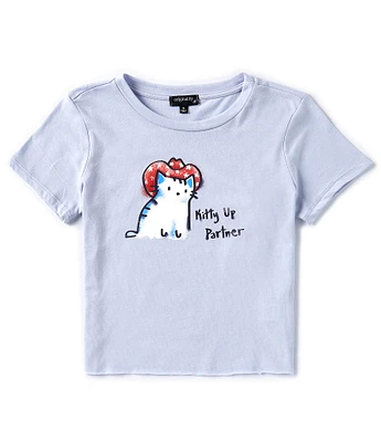 Originality Big Girls 7-16 Short-Sleeve Kitty Up Partner T-Shirt