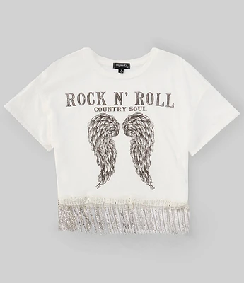 Originality Big Girls 7-16 Short Sleeve Rock & Roll #double;Winged#double; Graphic T-Shirt