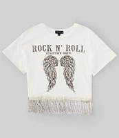 Originality Big Girls 7-16 Short Sleeve Rock & Roll #double;Winged#double; Graphic T-Shirt