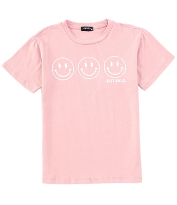 Originality Big Girls 7-16 Short-Sleeve Row Of Smileys T-Shirt