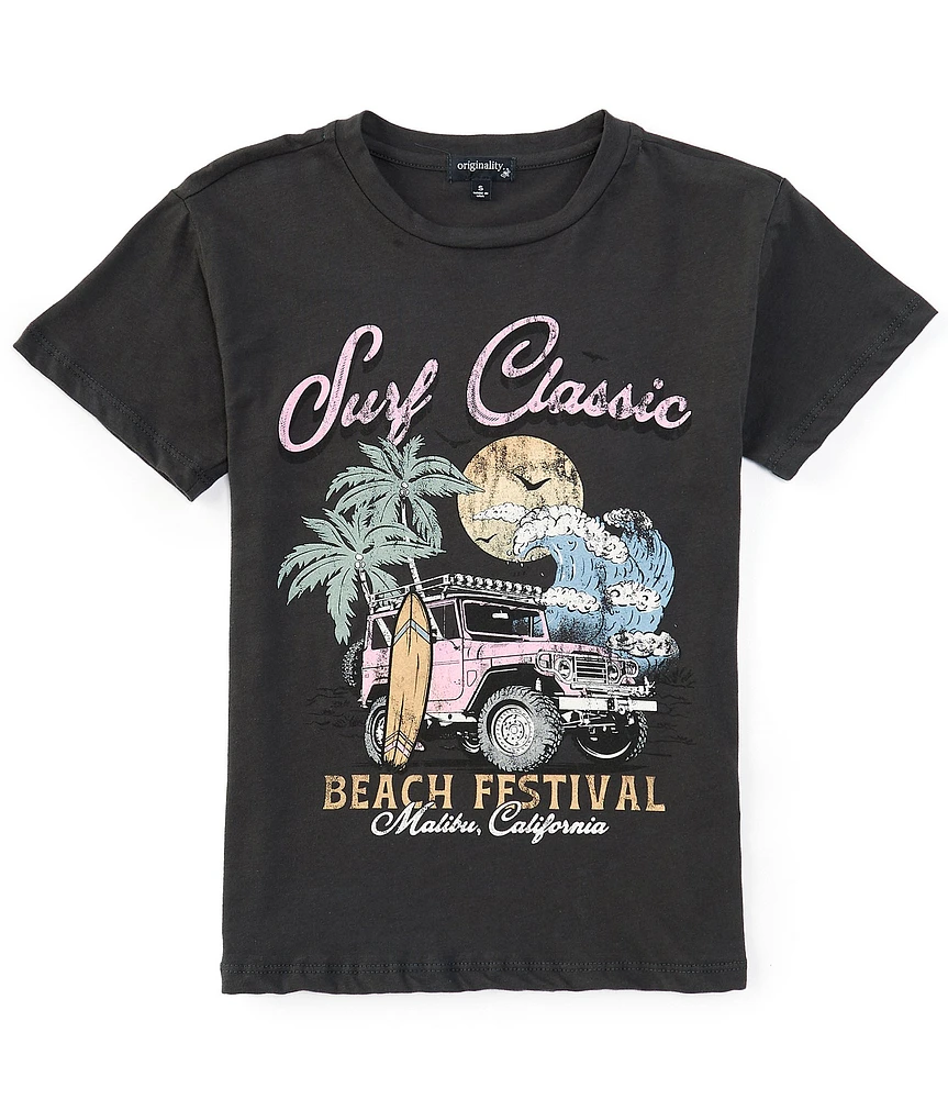 Originality Big Girls 7-16 Short Sleeve Surf Classic Utility Vehicle T-Shirt