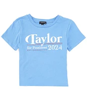 Originality Big Girls 7-16 Short-Sleeve Taylor For President Graphic T-Shirt