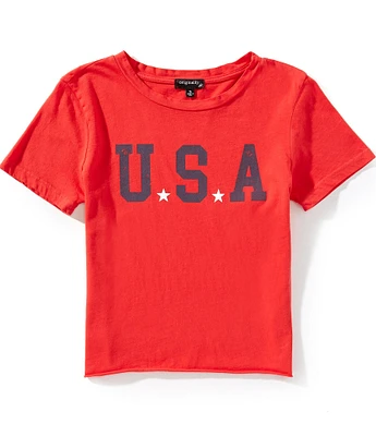 Originality Big Girls Short-Sleeve USA T-Shirt