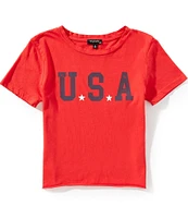 Originality Big Girls Short-Sleeve USA T-Shirt
