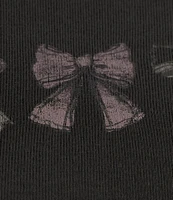 Originality Bow Graphic Short Sleeve Baby T-Shirt