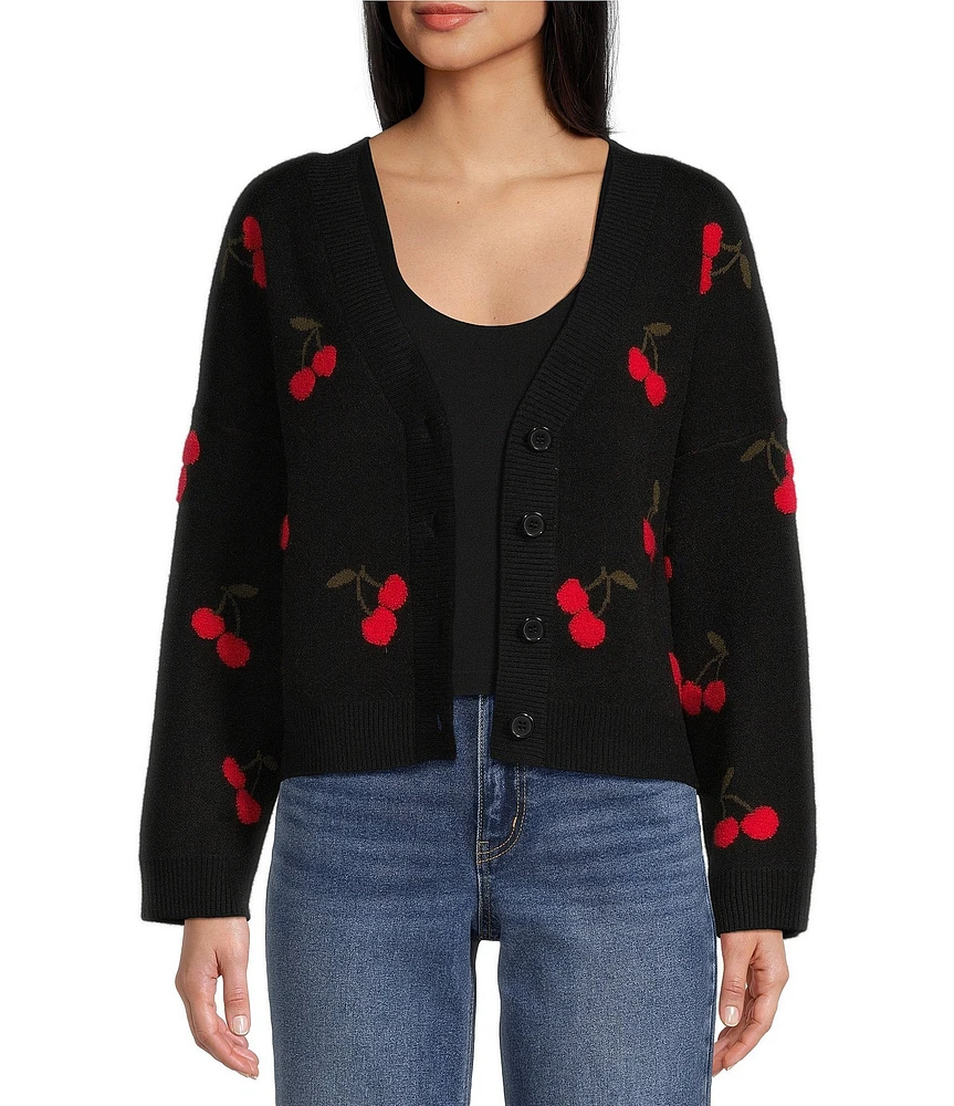 Originality Grandpa Boxy Cherries Cardigan