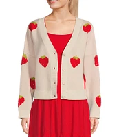 Originality Grandpa Strawberry Boxy Cardigan