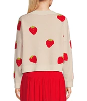 Originality Grandpa Strawberry Boxy Cardigan