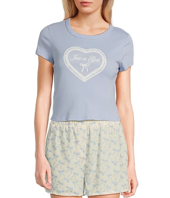 Originality 'Just A Girl' Graphic Short Sleeve Baby T-Shirt