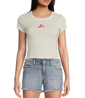 Originality Lobster Flower Graphic Short Sleeve Baby T-Shirt