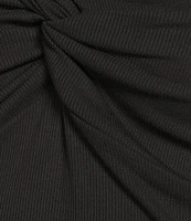 Originality Off-The-Shoulder Solid Twist Front Top