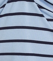 Originality Off-The-Shoulder Striped Twist Front Top