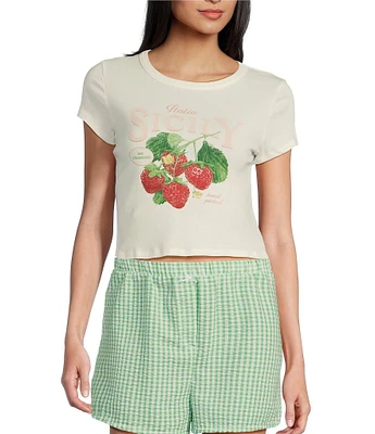 Originality Short Sleeve Sicily Strawberry Graphic Baby T-Shirt