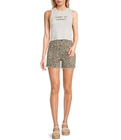 Originality Sleeveless Giddy Up Cropped Tank Top