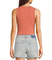 Originality Sleeveless Horseshoe Graphic Cropped Tank Top