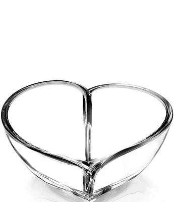 Orrefors Large Crystal Heart Candy Bowl