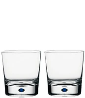 Orrefors Intermezzo Blue Drop Double Old Fashioned Glass, Set of 2