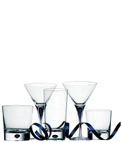 Orrefors Intermezzo Blue Drop Double Old Fashioned Glass, Set of 2