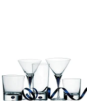 Orrefors Intermezzo Blue Old Fashioned Whiskey Glass, Pair