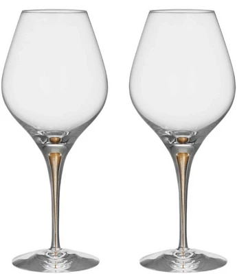 Orrefors Intermezzo Gold Aroma Glasses, Set of 2