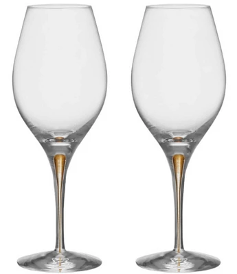 Orrefors Intermezzo Gold Balance Glasses, Set of 2