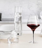 Orrefors Metropol Black Crystal Red Wine Glass, Pair