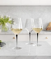 Orrefors Metropol Black Crystal Wine Glass