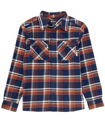 Outdoor Research Performance Stretch Feedback Slate Plaid Flannel Twill Long Sleeve Woven Shirt