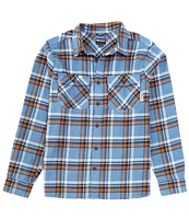 Outdoor Research Performance Stretch Feedback Slate Plaid Flannel Twill Long Sleeve Woven Shirt