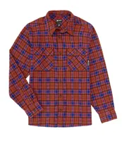 Outdoor Research Performance Stretch Feedback Terra Plaid Flannel Twill Long Sleeve Woven Shirt