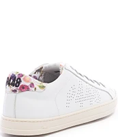 P448 John Floral Leather Lace-Up Sneakers