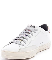 P448 John Floral Leather Lace-Up Sneakers