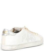 P448 John Gold Beta Leather Lace-Up Sneakers