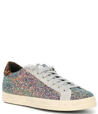 P448 John Multi Glitter Lace-Up Sneakers