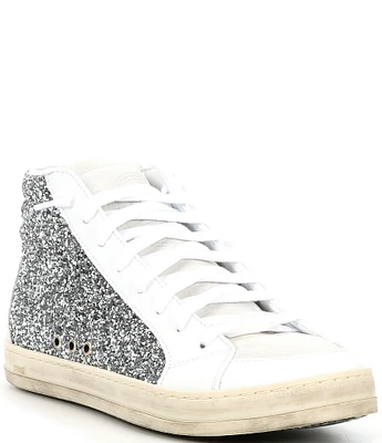 P448 Skate Glitter Embellished High-Top Zip Sneakers