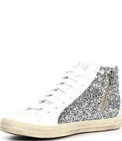 P448 Skate Glitter Embellished High-Top Zip Sneakers