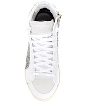 P448 Skate Glitter Embellished High-Top Zip Sneakers