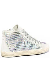 P448 Skate Strass Rhinestone Embellished High-Top Zip Sneakers