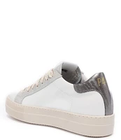 P448 Thea Chalk Leather Platform Sneakers