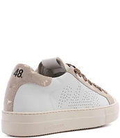 P448 Thea Cloud Low Top Leather Lace Up Platform Sneakers