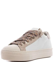 P448 Thea Cloud Low Top Leather Lace Up Platform Sneakers