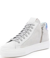 P448 Thea Glim Suede Mid Top Lace-Up Sneakers